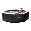 Kép 1/10 - INTEX PureSPA Onyx Black Octagon jacuzzi, sóbontó készülékkel, 4 személyes, D201 x 71 cm, fekete / fehér