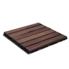 Kép 1/2 - Fa padlóburkolat - 6 léces - 30 x 30 cm - sötétbarna - 6 db / csomag