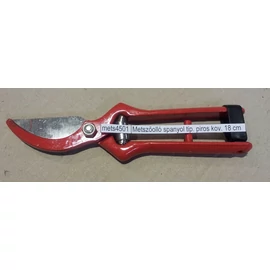 Metszőolló, spanyol típusú, kovácsolt, piros 18 cm