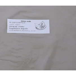 Zsák PE 550*1150*0,15 R Natúr 50 kg