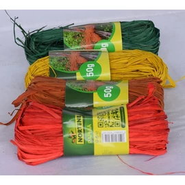 Természetes Raffia, színes, 50g, 4 db-os