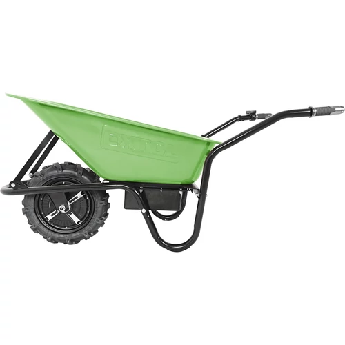 Extol Craft akkus talicska, 24V, szénkefementes, ólom akku 12 Ah, töltő, 150 kg, direktmeghajtású