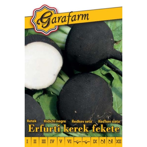 Garafarm zöldség Erfurti kerek fekete retek 4g