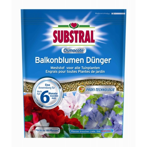 SUBSTRAL® Osmocote® hosszú hatástartamú virágtrágya balkonnövényekhez 750g