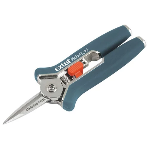 Extol Premium szüretelő (metsző) olló, 153mm, max. 6mm átvágás, gumírozott nyéllel