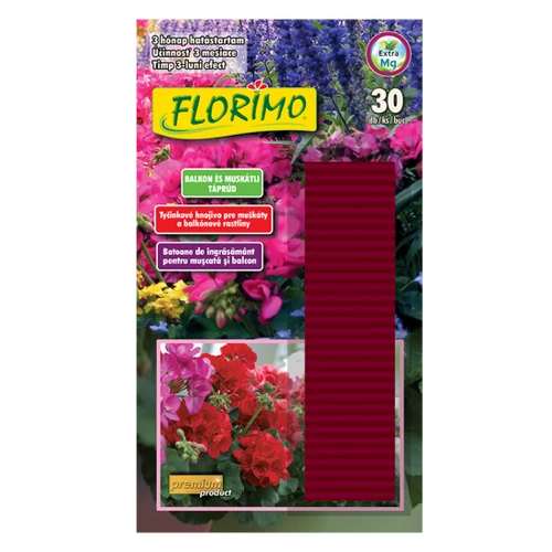 FLORIMO® Balkon és muskátli táprúd 30db
